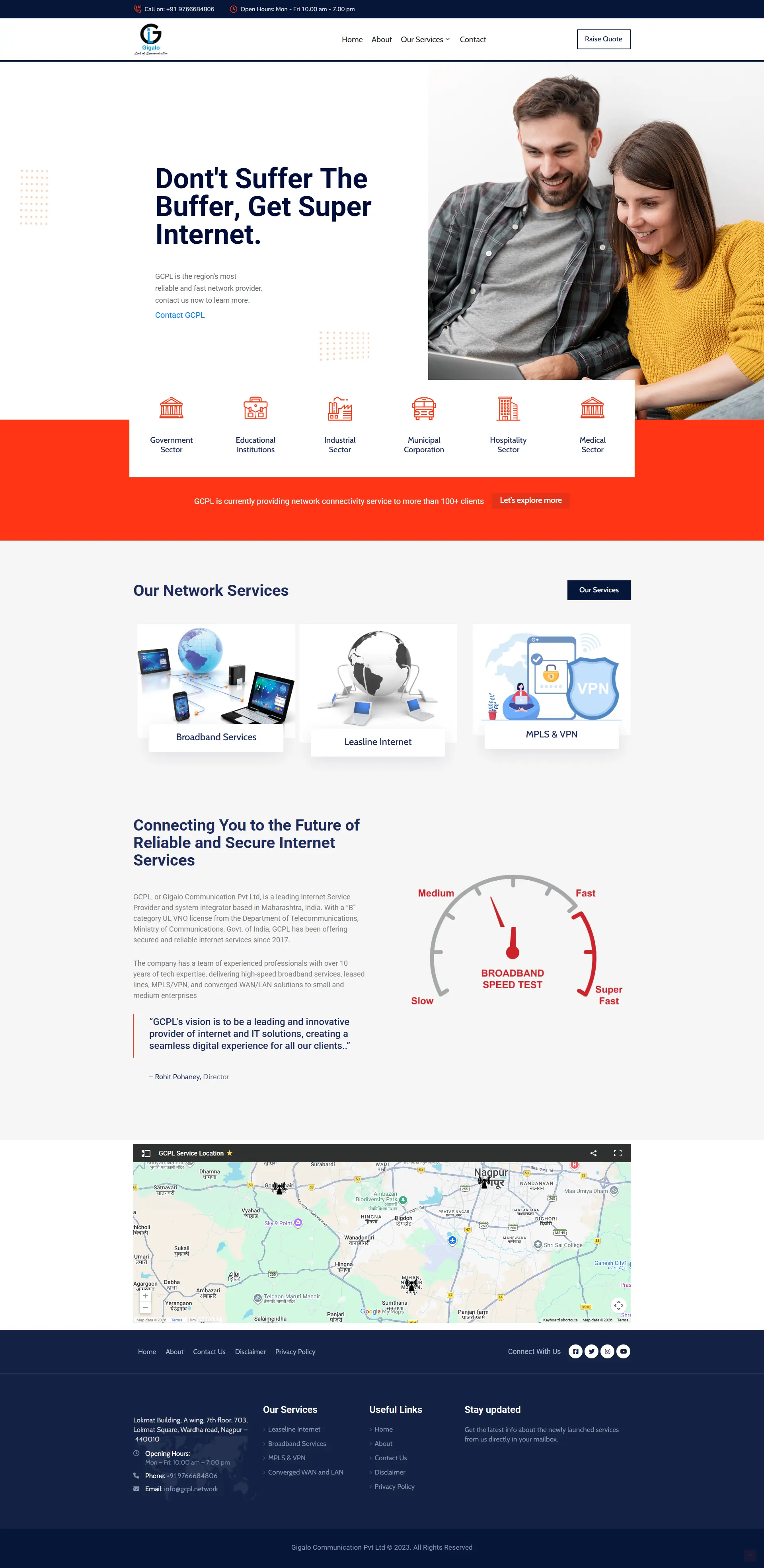 GCPL Network Website Screenshot