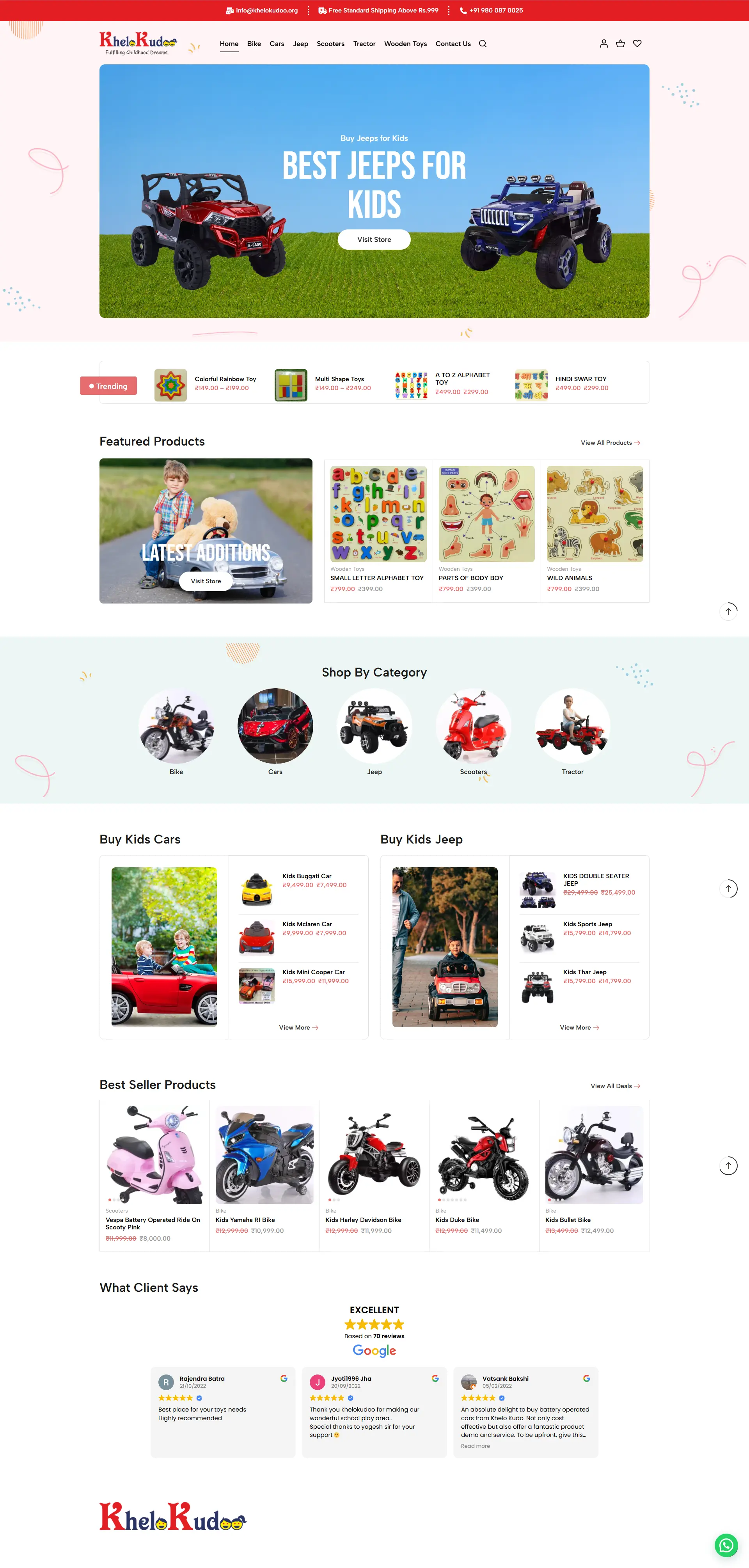KheloKudo Toy E-Commerce Store Design