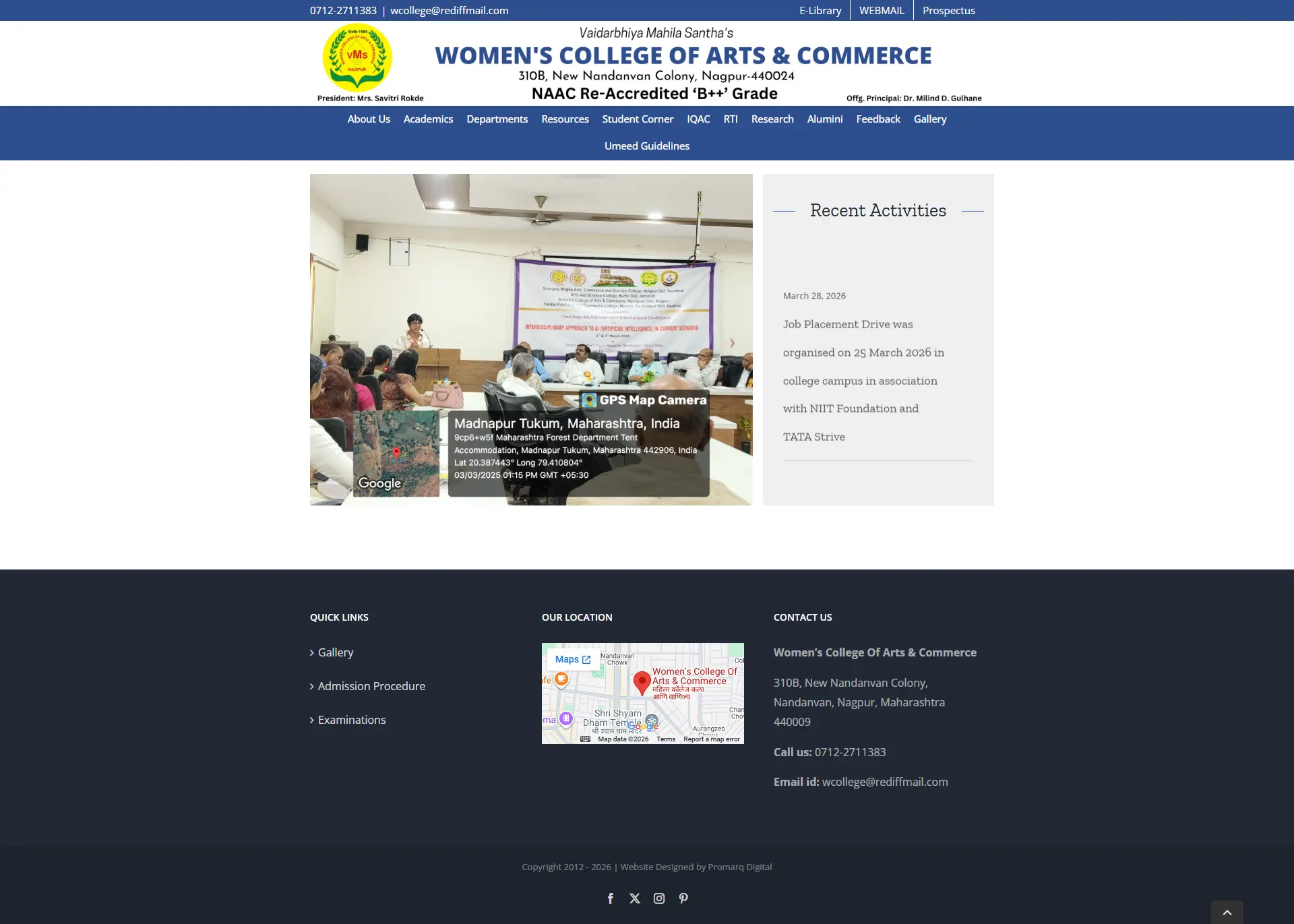 Women's College Nagpur Redesign Case Study